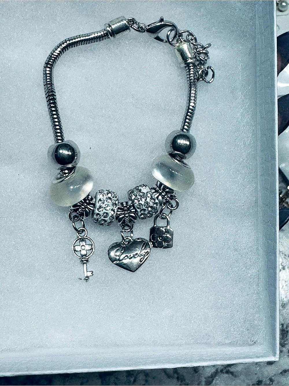 Silver-Tone Charm Bracelet